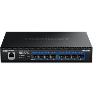 TRENDnet TL2-F7080 8-Port 10G Layer 2 Managed SFP+ Switch, 8 SFP+ slots, smart fan, rack mountable